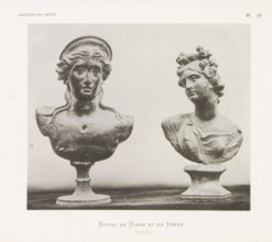 Bustes de Diane et de Vénus, Busts of Diana and Venus, page, photomechanical print, number: 'Pl.
