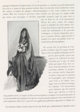 Veiled woman with flowers, page, photomechanical print, photographer: Constant Puyo, France, cliché