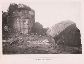 Cow and calf rocks, page, photomechanical print, c. 1890 - c. 1900, paper, collotype, photoprint,