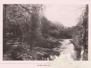 In Bolton Wo..., page, photomechanical print, c. 1890 - c. 1900, textile materials, linen