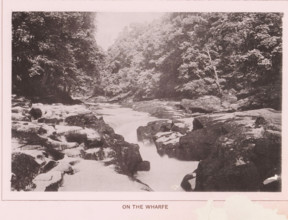 On the Wharfe, page, photomechanical print, c. 1890 - c. 1900, textile materials, linen (material),