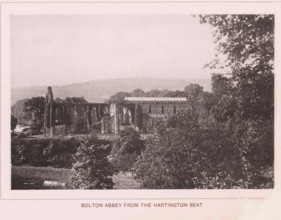 Bolton Abbey from the Hartington Seat, page, photomechanical print, c. 1890 - c. 1900, textile