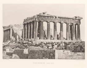 Parthenon on the Acropolis of Athens, Parthénon sud-est, page, photomechanical print, Athens,