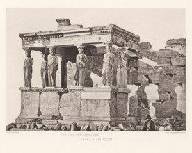 Érechthéion, Facade with caryatids of the Erechtheion on the Acropolis of Athens, page,