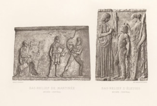 Bas relief from Mantinea and a bas relief from Eleusis, Bas-relief de Mantinée, Bas-relief