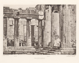 Propylées, Propylées of the Acropolis of Athens, page, photomechanical print, inscription: 'Aile