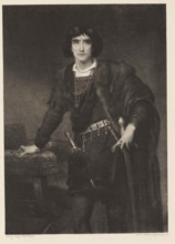 Henry Irving (Hamlet), reproduction, page, photomechanical print, photographer: Downey, William &