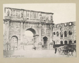 Arch of Constantine, page, photomechanical print, photographer: Samuel J. Beckett, Rome, c. 1890 -