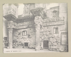 Temple of Minerva, page, photomechanical print, photographer: Samuel J. Beckett, Rome, c. 1890 - c.