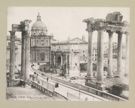 Roman Forum, page, photomechanical print, photographer: Samuel J. Beckett, Forum Romanum, c. 1890 -