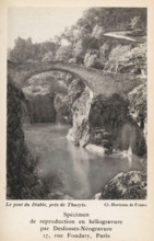 Le pont du Diable, près de Thueyts, View of the Pont du Diable near Thueyts, page, photomechanical