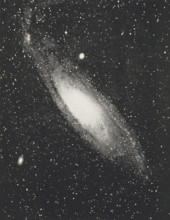 Great nebula in Andromeda, page, photomechanical print, inscription: 'Photographed by, Miss