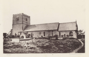 Urswick church, View of Saint Mary and Saint Michael's Church in Urswick, page, photomechanical