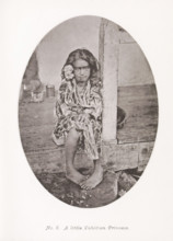 A little Tahitian Princess, Portrait of an unknown girl from Tahiti, page, photomechanical print,