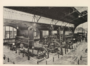 Instalace strojovny. Pohled smear k vychodnimu vchodu, Interior of an engine room, page,
