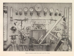 Skupina nekterých výrobku firmy Josef a Jan Fric v Praze, Telescopes and meters of Josef and Jan