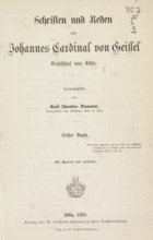 Schriften und Reden von Johannes Cardinal von Geissel Erzbischof von Köln : Erster Band, book,