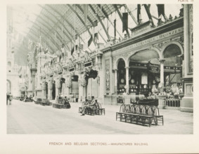 French and Belgian sections.- Manufactures Building, Exhibition of France and Belgium in the
