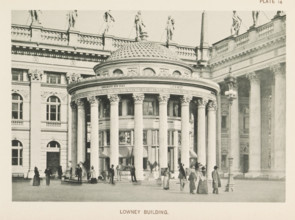 Pavilion of the Lowney Chocolate Factory at the World's Columbian Exposition in Chicago in 1893,