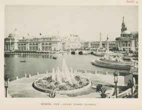 General view.- Looking towards colonnade, View of the central square of the World's Columbian