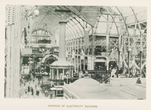 Interior of Electricity Building, Interior of the electricity building during the World's Columbian