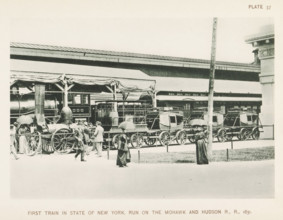 First train in State of New York, run On The Mohawk & Hudson R., R., 1831, First train to run on