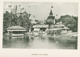 Japanese Tea garden, View of the Japanese tea garden at the World's Columbian Exposition in Chicago