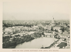Birds eye view looking northwest from Liberal Arts Building, View of the World's Columbian