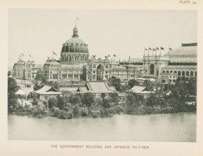 View of the exhibition building for the United States and the Japanese pavilion at the World's