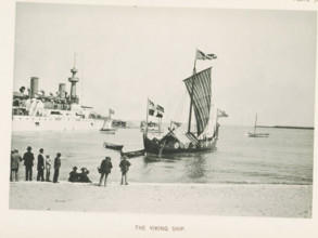 The Viking Ship, Viking ship in the water at the World's Columbian Exposition in Chicago in 1893,