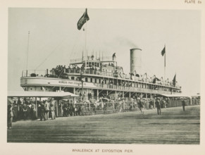 Steamship at a pier at the World's Columbian Exposition in Chicago in 1893, Whaleback at exposition