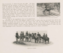 We helped to build Pike's Peak railway, Two donkeys, one loaded with tools, page, photomechanical