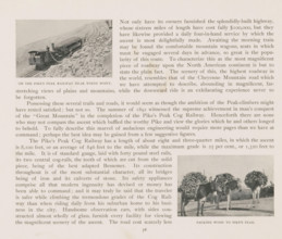 We helped to build Pike's Peak railway, View of a company riding on donkeys, page, photomechanical