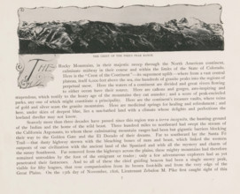 View of the Pikes Peak mountain range, The crest of the Pike's Peak range, page, photomechanical