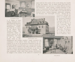 A students room, Montgomery Hall, The Parlor, Photomontage of the Montgomery Hall in Colorado