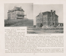 Photomontage of St. Francis Hospital and the Sisters of Loretto Academy, St. Francis Hospital,