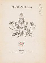 Memorial, book, annotation, annotation: 'JUNE, 1997', publisher: John Wilson and Son, Boston
