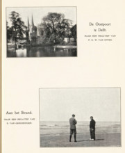 At the Beach, Two men on the beach, page, photomechanical print, photographer: S. van Genderingen,