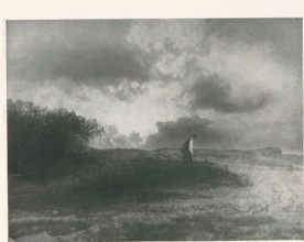 Man in a landscape, page, photomechanical print, photographer: Scholz, Th. & R., cliché maker: