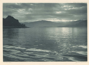 Am Luganer See, View of Lake Lugano, page, photomechanical print, photographer: Franz Goerke,