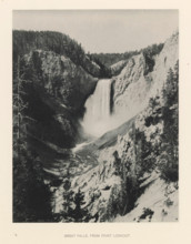 Great falls, from point lookout, page, photomechanical print, photographer: Frank Jay Haynes,