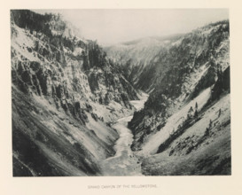 Grand canyon of the Yellowstone, page, photomechanical print, photographer: Frank Jay Haynes,