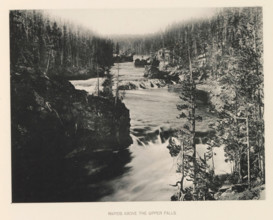 Rapids above the Upper Falls, page, photomechanical print, photographer: Frank Jay Haynes,