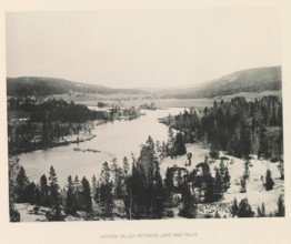 Hayden Valley between lake and falls, page, photomechanical print, photographer: Frank Jay Haynes,