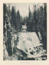 Keppler's cascades, page, photomechanical print, photographer: Frank Jay Haynes, Yellowstone
