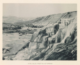 Hotel valley, from the hot springs, page, photomechanical print, photographer: Frank Jay Haynes,