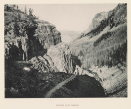 Golden Gate Canyon, page, photomechanical print, photographer: Frank Jay Haynes, Yellowstone