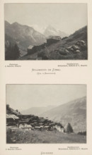 Mountain landscape with huts near Zinal, Au-dessus de Zinal (Val d'Anniviers), page,