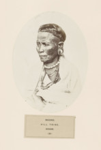 Portrait of an unknown man from the Miri tribe of Assam, photograph, page, The Miri tribe is also