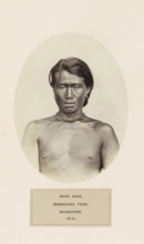 Portrait of an unknown man from the Naga community of Manipur, photograph, page, number: '(37 A)',